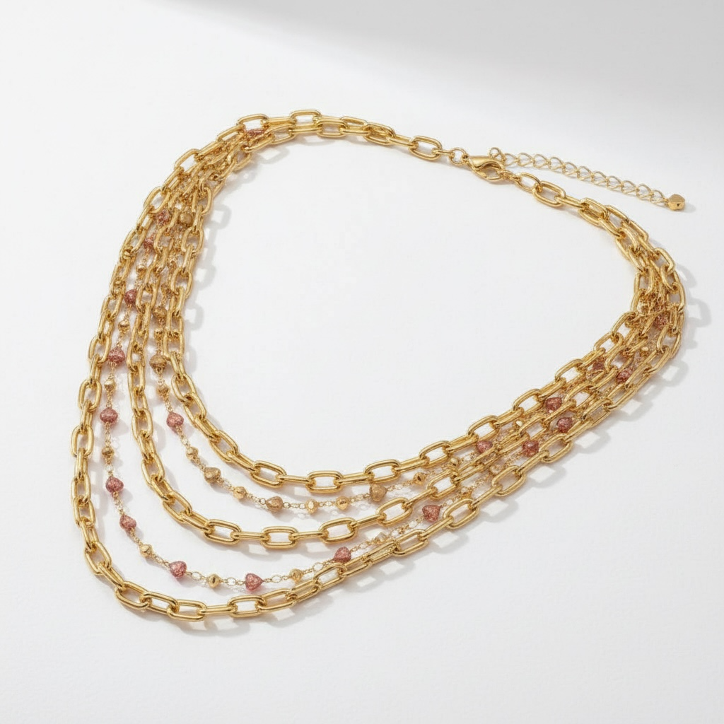 Collana Pink Hearts