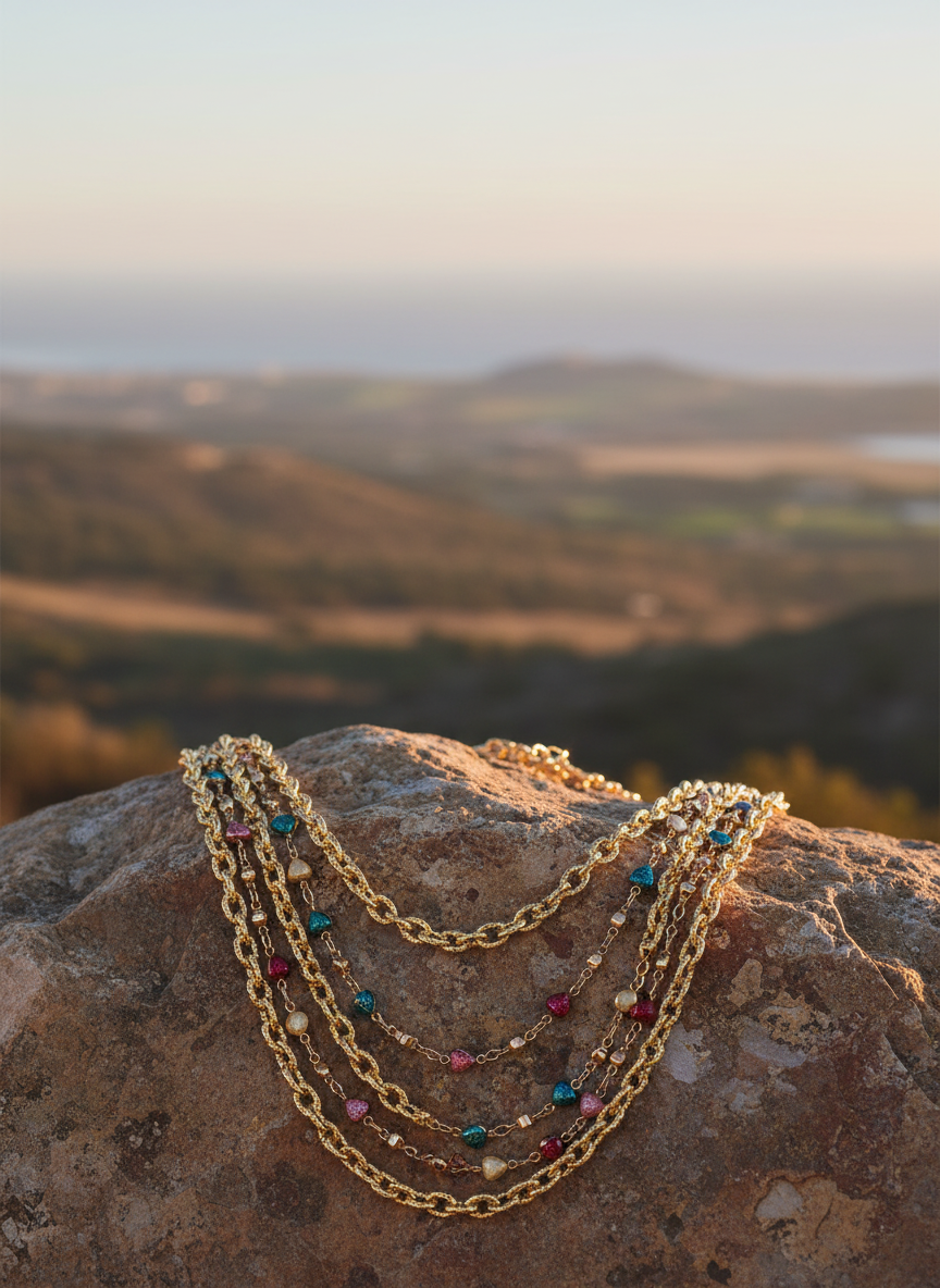 Collana Rainbow Hearts